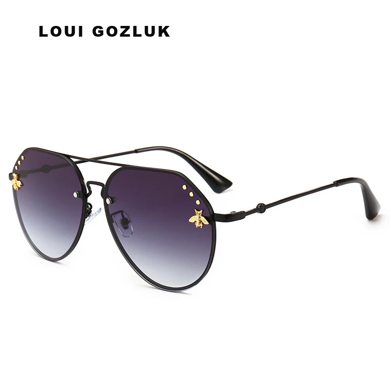 

Retro Round Sunglasses Rivet Little Bee Men Women Brand Glasses Designer Fashion Male Female Eyewear Gozluk Bayan Gunes Gozlugu