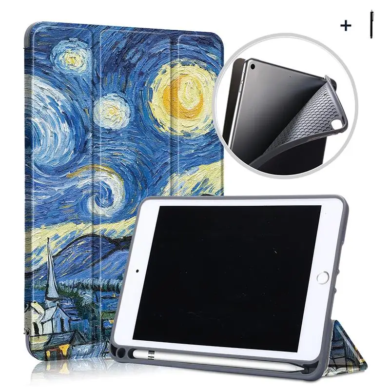 Pen Holder Flip Leather Case For iPad Mini 5 2019 7.9'' Smart Wake