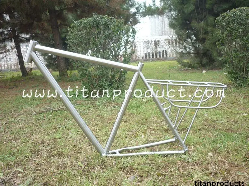 Perfect Titanium cross/touring bicycle frame with welded rack 2 Perfect Titanium cross/touring bicycle frame with welded rack 2