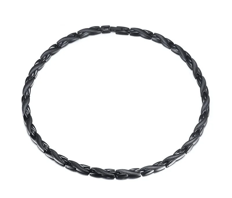 

Hihg quality titanium steel energy magnets power necklace ip golden plating balance necklaces