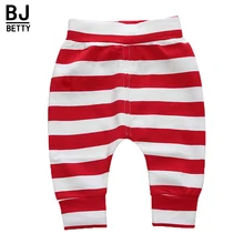 Для новорожденных прямые брюки полосатые хлопковые штаны для девочек летние детские повседневные штаны маленьких мальчиков BB204-2