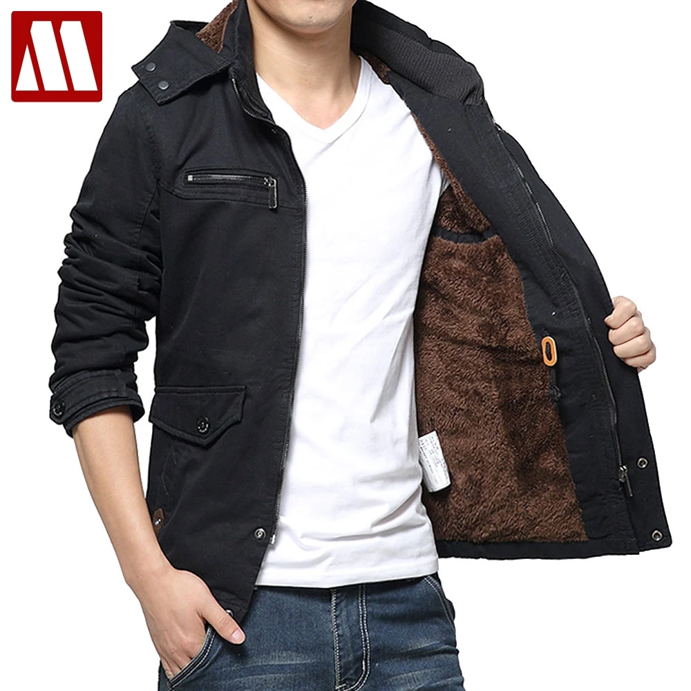 Winter Thick Jacket Men Outwear Army Military Cotton Hooded Jackets ...