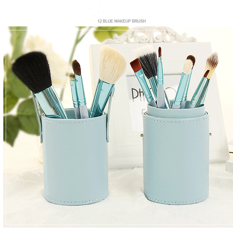 Black Portable Beauty Makeup Brushes Case Tool Set Foundation Eyeshadow Eyebrow Face Make Up Brush Fan 2018 Amazon Hot 12pcs 15 (10)