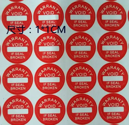 Etiqueta de Selagem Universal com Anos e Meses para se o Selo Lote Diâmetro 10mm Garantia Adesivo Vazio Quebrado Danificado Universal com Anos e Meses para 1000 Pçs - 2 Material escolar e de escritório