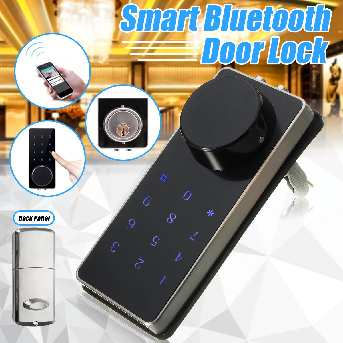 Goedkoop Elektronische Bluetooth Smartcode Digitale Deurslot Keyless Touch Wachtwoord Deadbolt Voor Hotel en Appartement