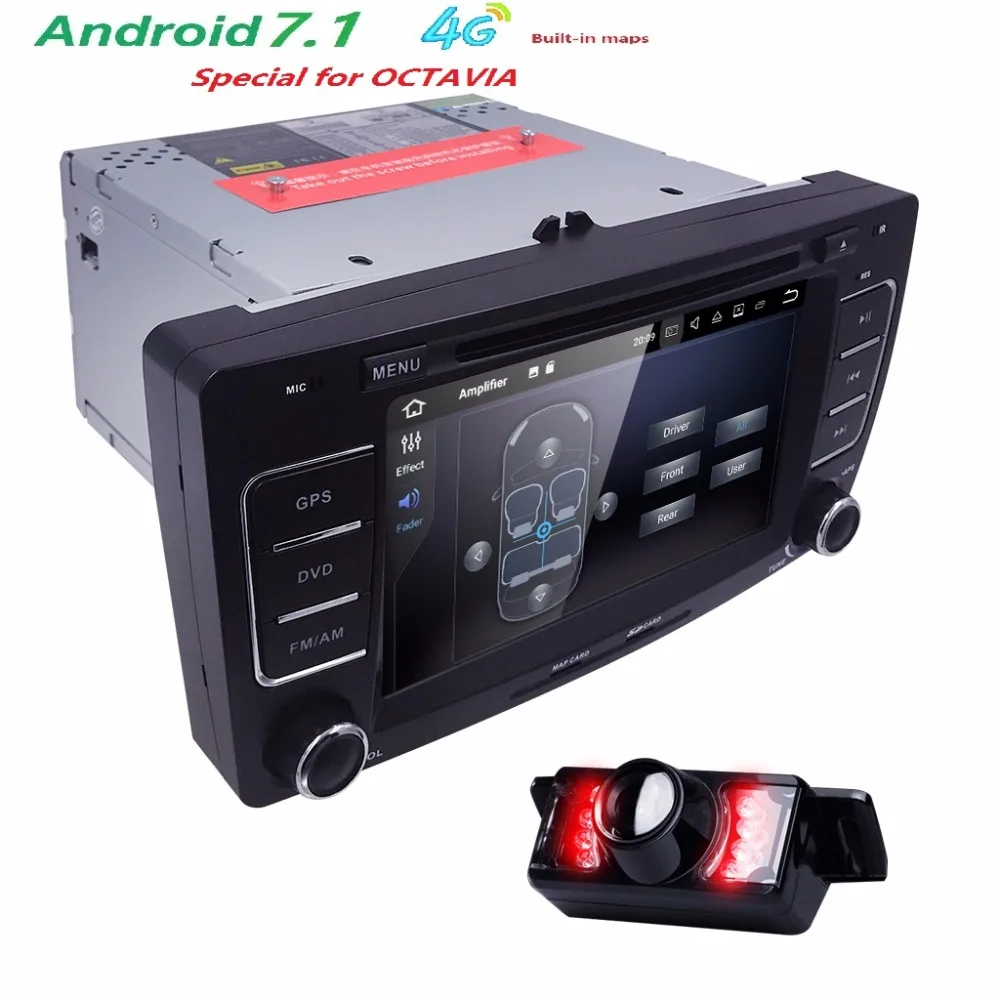 

Android7.1 1024*600 QuadCore 2din CAR DVD for Skoda Octavia A5 Radio navigation with 4Gwifi CANBUS Bluetooth SWC RDS DVBT OBD BT
