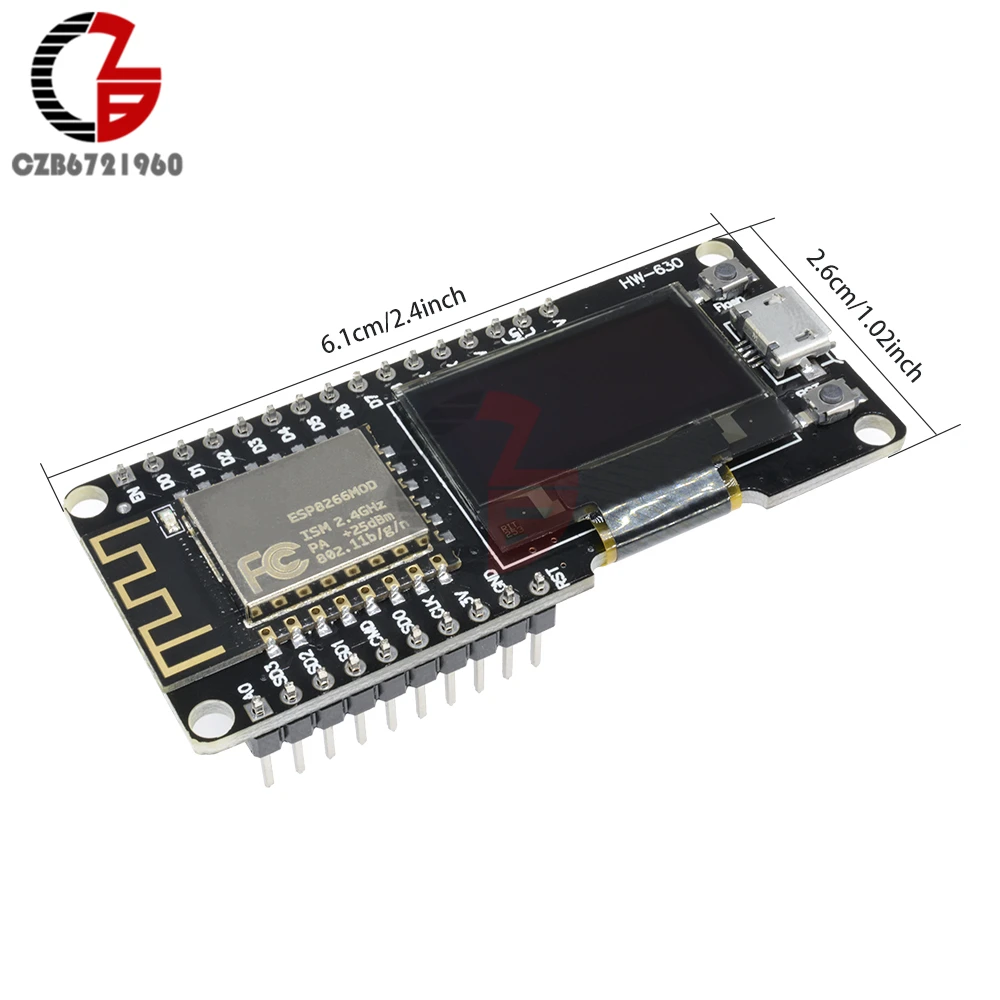 Беспроводная макетная плата Wemos ESP8266 0 96 дюйма OLED дисплей флешка ESP12F CP2102 Micro USB для