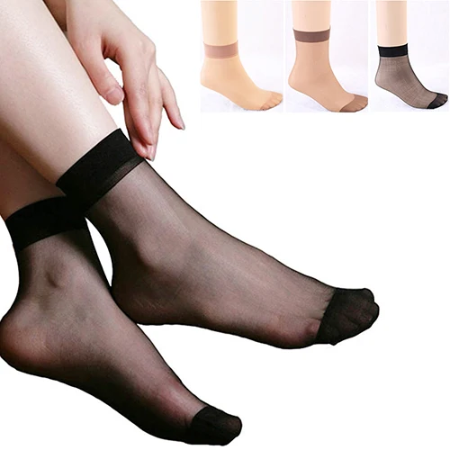 2016 New 10Pairs Women's Sexy Ultra Thin Elastic Hosiery Ankle Socks
