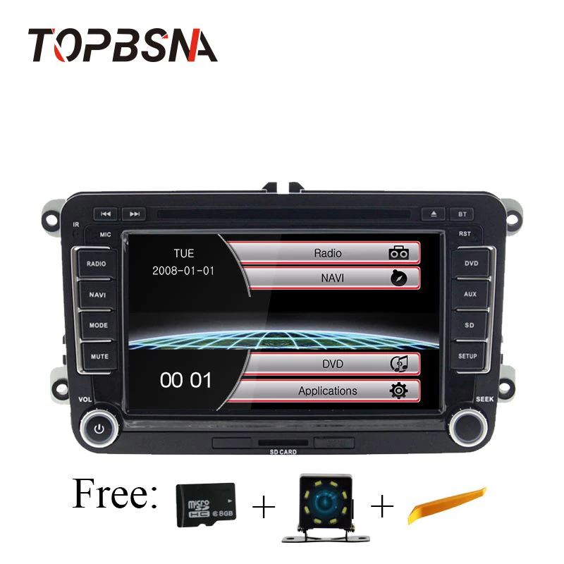 Best TOPBSNA 7 inch 2 Din Car radio Wince 6.0 For VW Golf 5/6 Passat b7/cc/b6 SEAT leon Tiguan Skoda Octavia GPS navigation Stereo CD 0 Best TOPBSNA 7 inch 2 Din Car radio Wince 6.0 For VW Golf 5/6 Passat b7/cc/b6 SEAT leon Tiguan Skoda Octavia GPS navigation Stereo CD 0