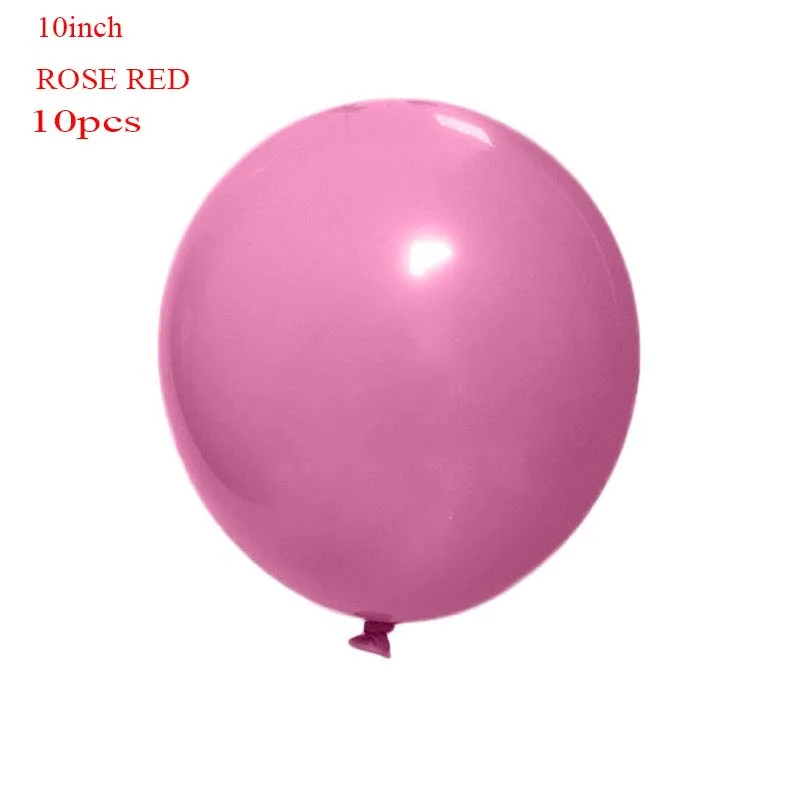 10, 18, 36 дюймов, конфетный латексный большой шар, свадебное украшение, подарок на день рождения, Круглый гелиевый баллон, воздушный шар для свадьбы, пастельный шар - Цвет: 10 inch rose red