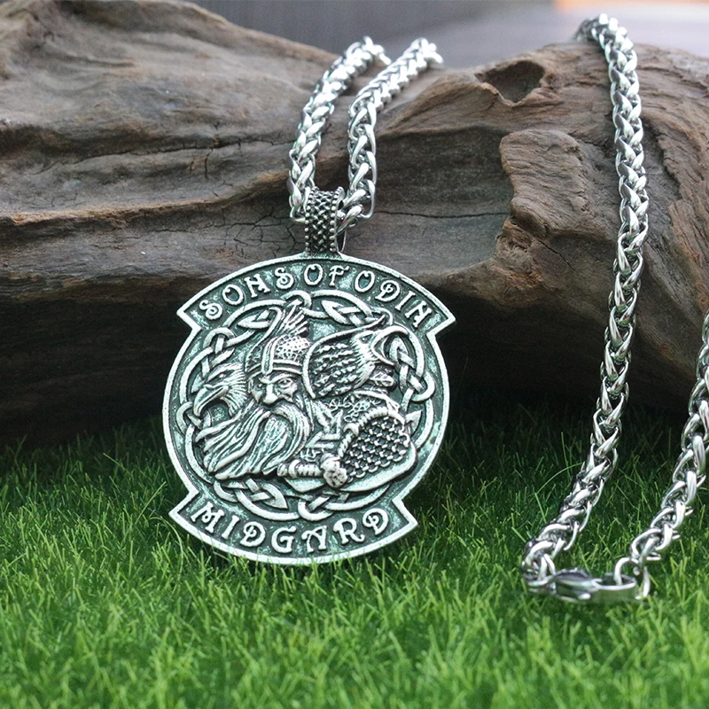 1 шт. Мужская подвеска в стиле викингов|odins ravens|pendant thornorse runes |