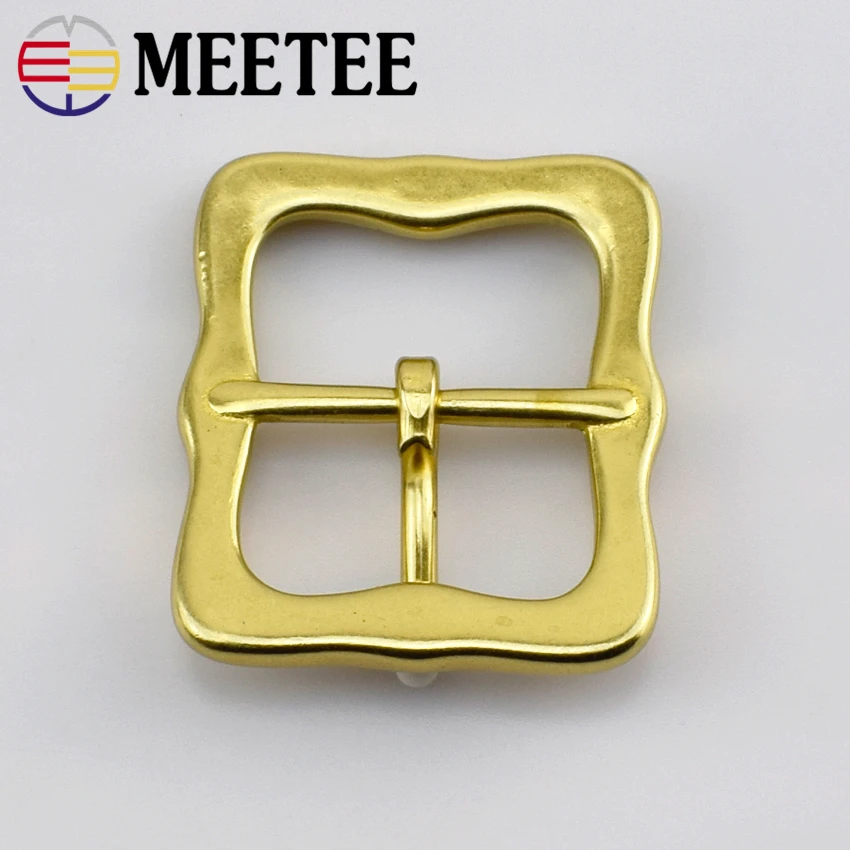 Meetee твердых латунные пряжки ремня мода металлической пряжкой Ремни Букле
