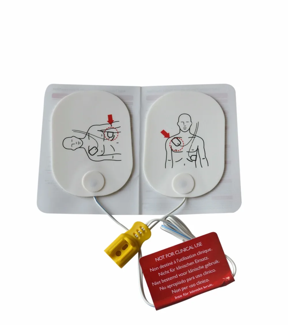 

Wholesale 100Pcs/Pack New Adult AED Training Machine Pads Replacement Sticky Patches Use For First Aid Rescue AED Training