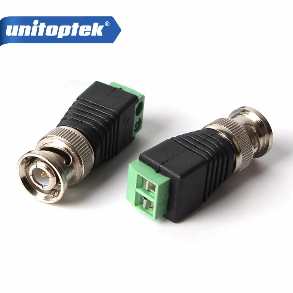 

Coax CAT5 To Camera CCTV BNC Connector Male Terminal Video Balun Connector ABS Plastic & Alloy