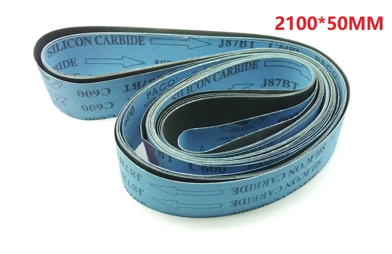 New 5pcs Silicon carbide 2100*50MM Soft cloth belt Abrasive Sanding