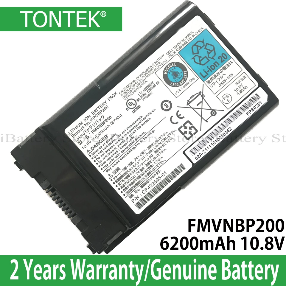

Genuine FMVNBP200 Battery For Fujitsu LifeBook T900 T5010 T4310 T1010 T730 FPCBP280