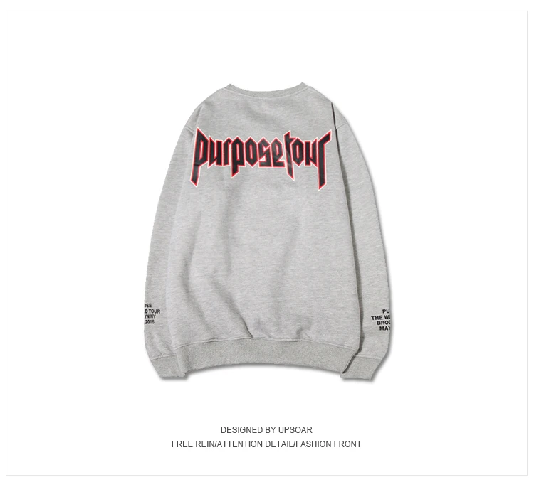 Justin Bieber Purpose Tour Hoody Sweatshirts Man Woman Hoodies Trasher Autumn Winter Fleece Jumper Pure Cotton Single Men Hooded