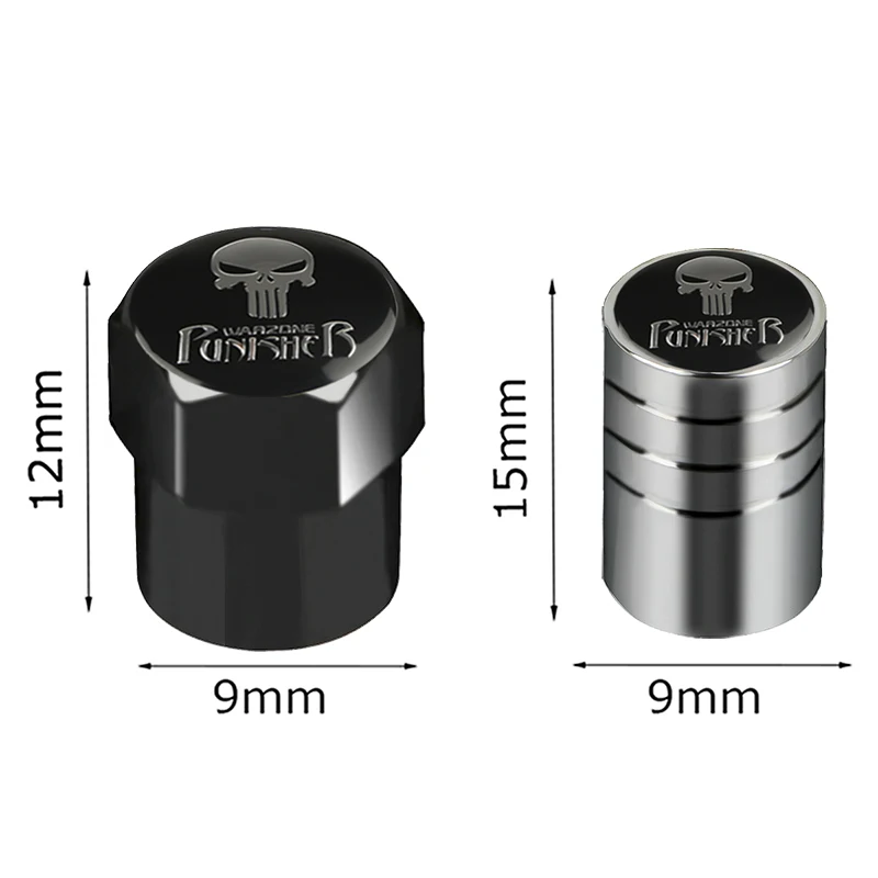 4 шт. автомобильный Стайлинг Каратель логотип черепа эмблема шины клапан крышка s авто шины воздушные стебли Крышка для автомобиля, мотоцикла аксессуары для шин