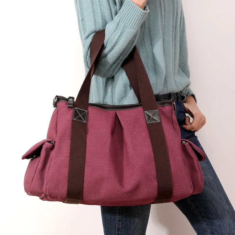 

Betterance Brand Women Shoulder Bag Soft Canvas Top Handle Bags Ladies Tote Handbags Large Capacity Women's messenger bags