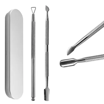 

2PC Stainless steel Cuticle Pusher UV Gel Polish Soak Off Remover Nail Art Manicure Trimmer Tool 2U0906