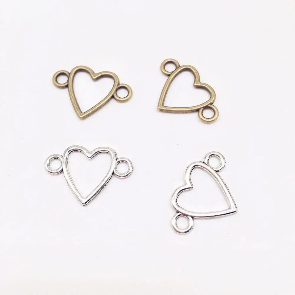 

High quality 37 pcs alloy love heart charms fit DIY handmade necklace earring bracelet charms Jewelry Making