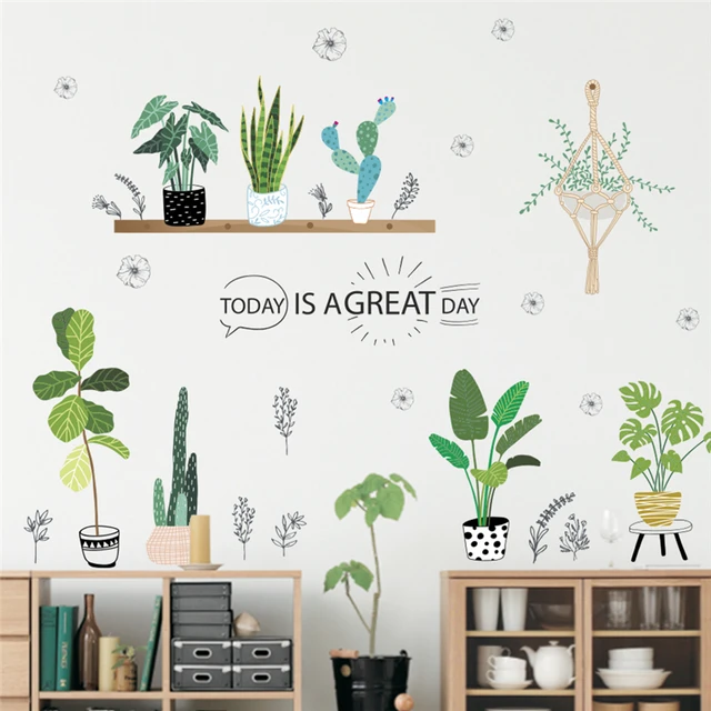 garden green grass plant wall decals home decor living room kids