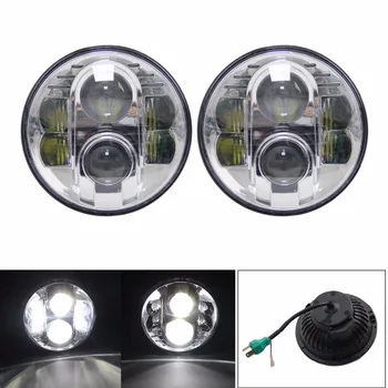 

Pair 80w DRL Headlight 7 inch Round LED Light High/Low Beam Headlamp for JE-EP Wr-angler 2007-2015 Jk Tj Fj Land Rove