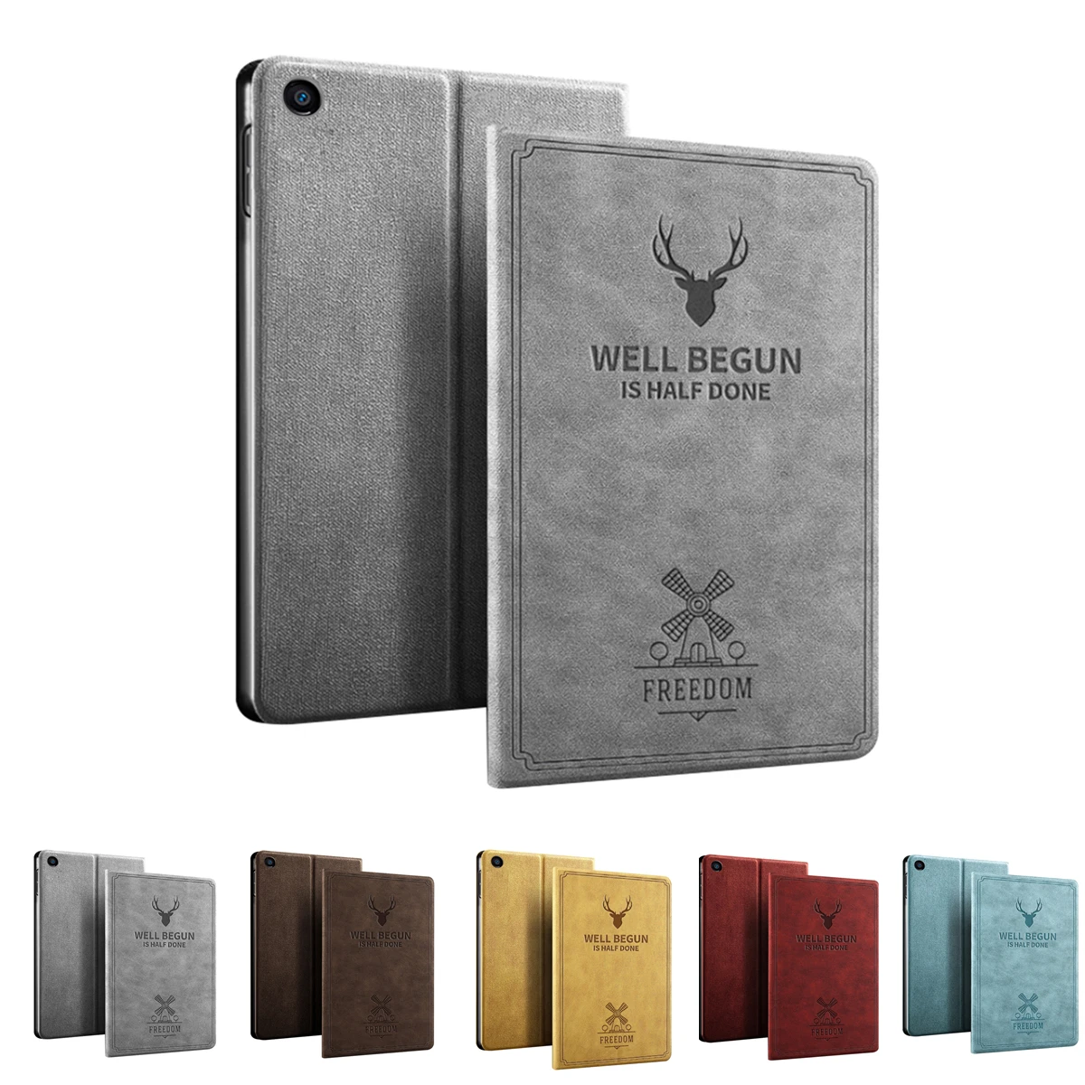 

PU Leather Tablet Case for Huawei MediaPad M5 Lite 10.1inch Slim Flip Stand Cover with Card Slots with Auto Wake Sleep Function