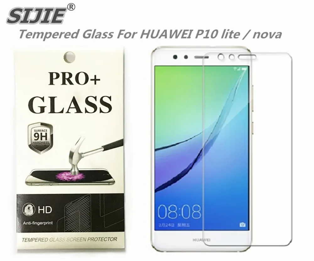 

SIJIE Tempered Glass For HUAWEI P10 lite nova 2.26mm Screen Protector front stronger 9H thin discount with Retail Package