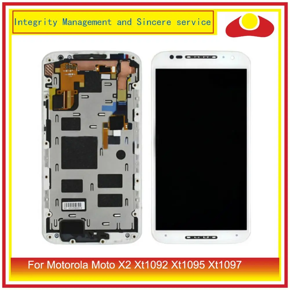 

For Motorola Moto X2 Lcd Display With Touch screen Digitizer Panel Assembly Screen Complete Pantalla Frame XT1092 XT1095 XT1097