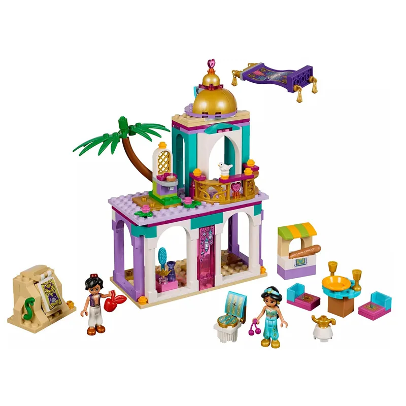 Сказочная принцесса Жасмин Аладдин дворец Приключения строительные блоки кирпичи детские игрушки совместимы 41161 друзья фигурки DIY модель