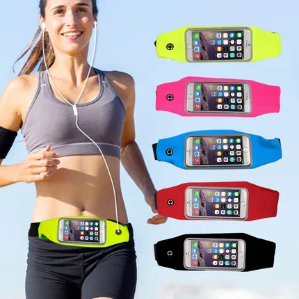 

For iPhone 8 7Plus Gym Waist Bag Waterproof Sport Outdoor Accessories Universal Phone Pouch For iPhone 7 Plus XR XS Max Case