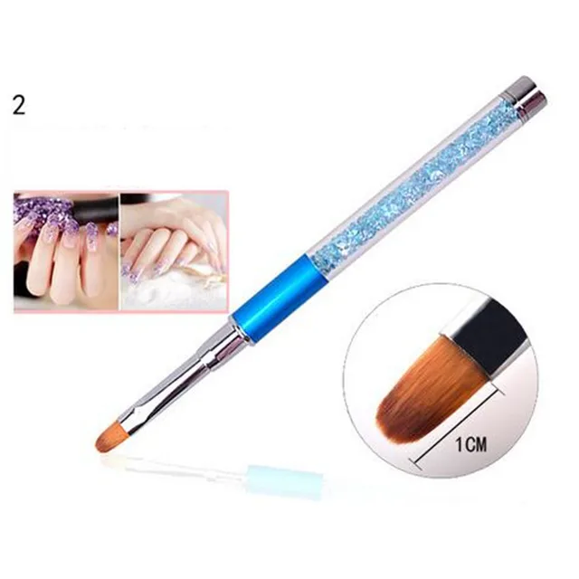 5 Sizes Nail Art Acrylic Brushes Flat Painting Brush Drawing Pen Nail
