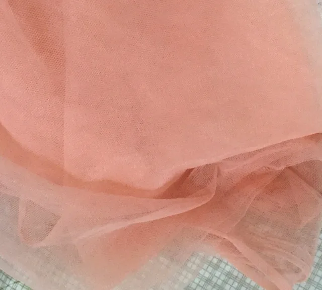 Peach Warna Pink 160 Cm Lebar 3 Meters Lot Kain Lembut Halus Tulle Peach Warna Pink 160 Cm Lebar 3 Meters Lot Kain Lembut Halus Tulle Mesh Lubang