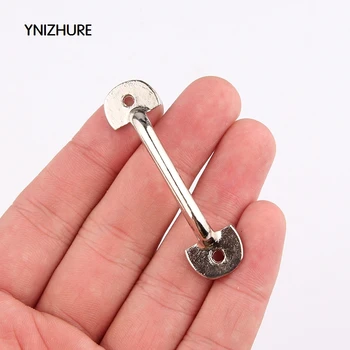 

50pcs 60*15mm Tiradores Muebles Zinc Alloy Silver Mini Pull Metal Drawer Pulls Antique Furniture Handle Knobs And Cabinet