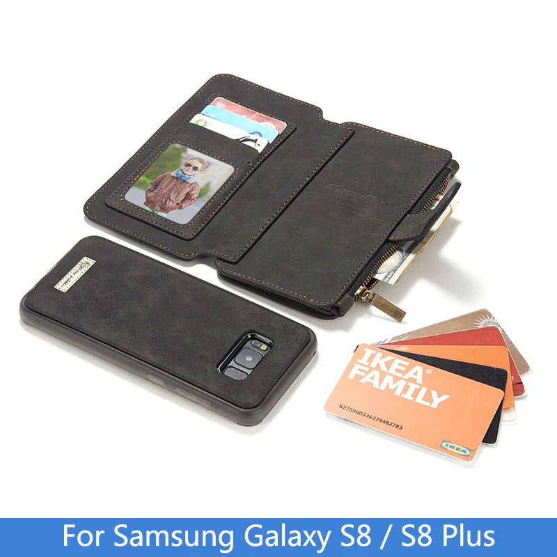 imágenes para De lujo del cuero Genuino Para Samsung Galaxy Caso Del Tirón de La Cremallera S8 magnética Teléfono Monedero Cubierta de la Caja Del Teléfono Para Samsung S8 Más Coque imágenes para De lujo del cuero Genuino Para Samsung Galaxy Caso Del Tirón de La Cremallera S8 magnética Teléfono Monedero Cubierta de la Caja Del Teléfono Para Samsung S8 Más Coque