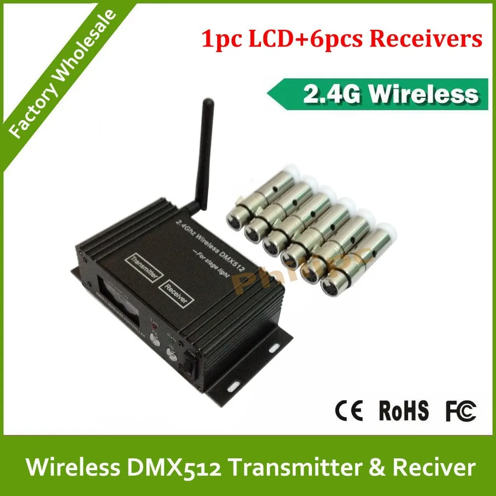 Dhl rápido frete grátis 3 PINS XLR DMX sem fio receptor e transmissor