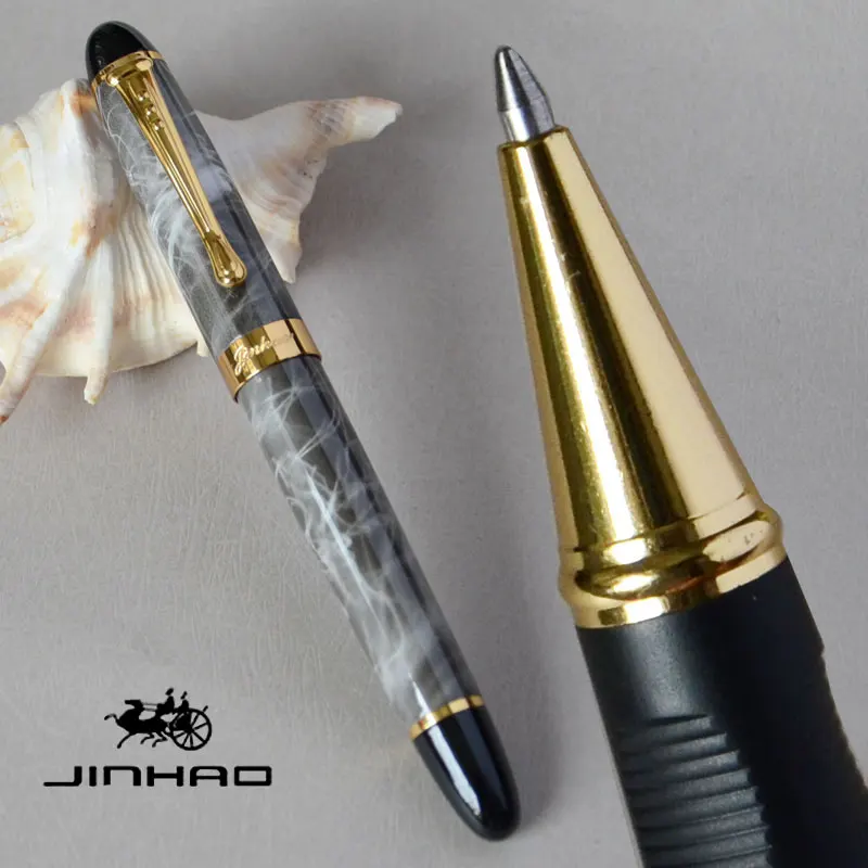 JINHAO X450 серый мрамор и золотой РОЛИК ручка Фиолетовый Синий Розовый Красный