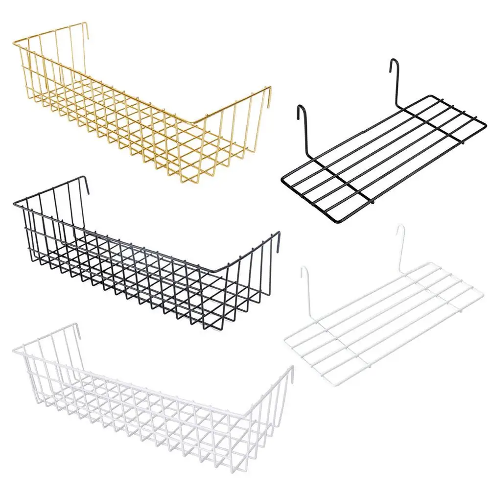 Настенный декор, железный каркас, подвесной стеллаж, настенный дисплей, коробка для хранения, корзина, многофункциональная сетка, проволока, металлическая настенная полка, держатель для хранения