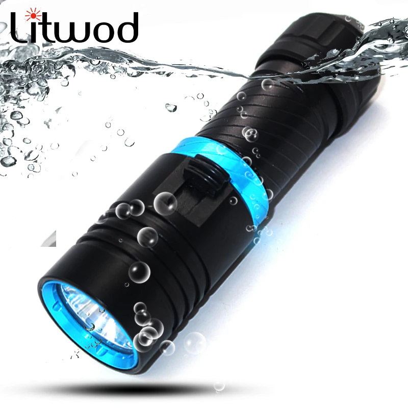 

Litwod Z20D68 5000LM XM-L2 U3 underwater 80 Meter Diving LED Flashlight Torch Lamp Light For Camping working Run time 20h