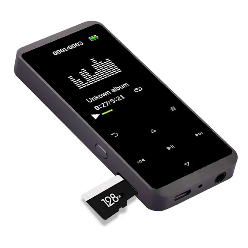 ALLOYSEED Mini C15 Bluetooth 4,1 MP4 плеер HiFi MP3 плеер Медиа Видео FM радио металлический рекордер 8G/16G аудио музыкальный рекордер ручка