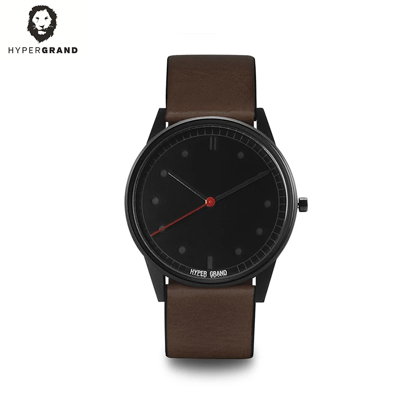 

HYPER GRAND Business Watches Men Fashion Top Brand Luxury Male Leather Clock Formal Quartz Watch Relogio Masculino CW01BBBRW