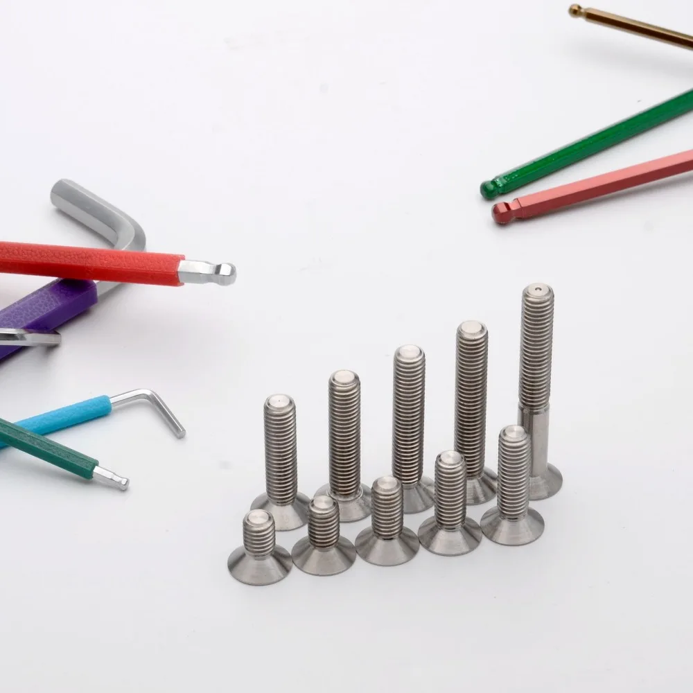 

TonKing Titanium Screws GR5/TC4 Fastener Metric Titanium DIN7991 M8 Countersunk head hex bolt 1 pcs