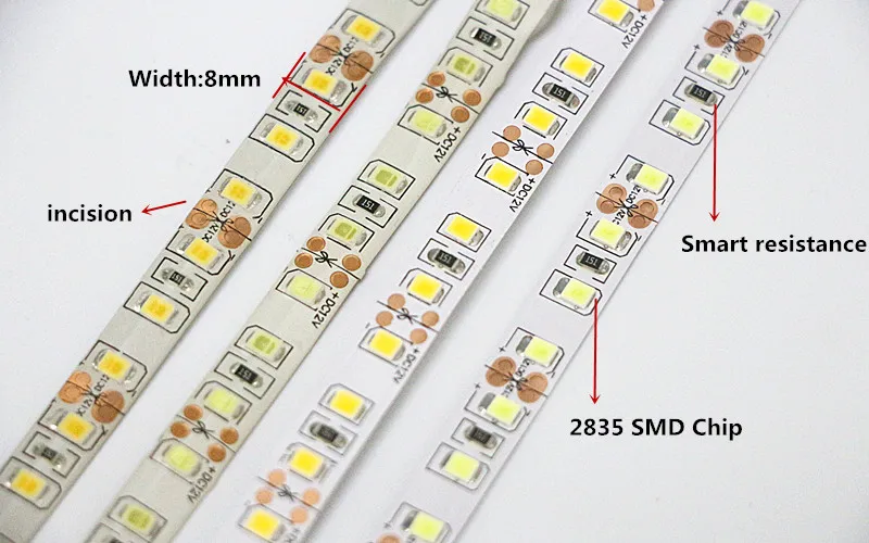 5 м/упак. 2835 SMD более ярче высокого качества Светодиодные ленты свет DC 12 В 60 Светодиодный s/M 120 светодиодный s /м в помещении декоративные ленты