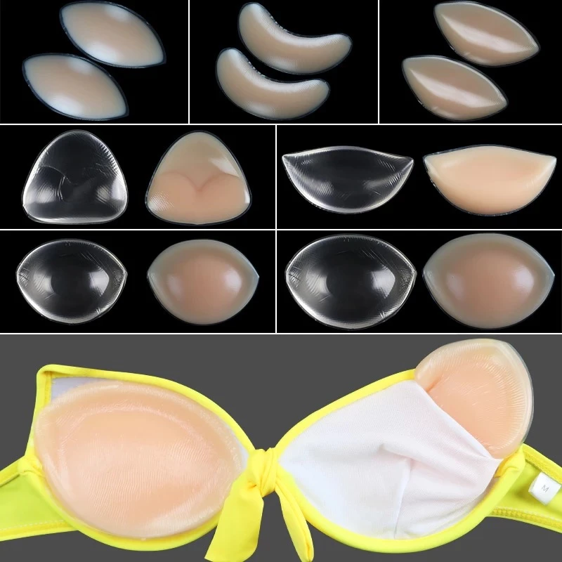 Various Type Silicone Bra Pads Women Magic Push Up Swimsuit Bra Insert Pads Reusable Silicone