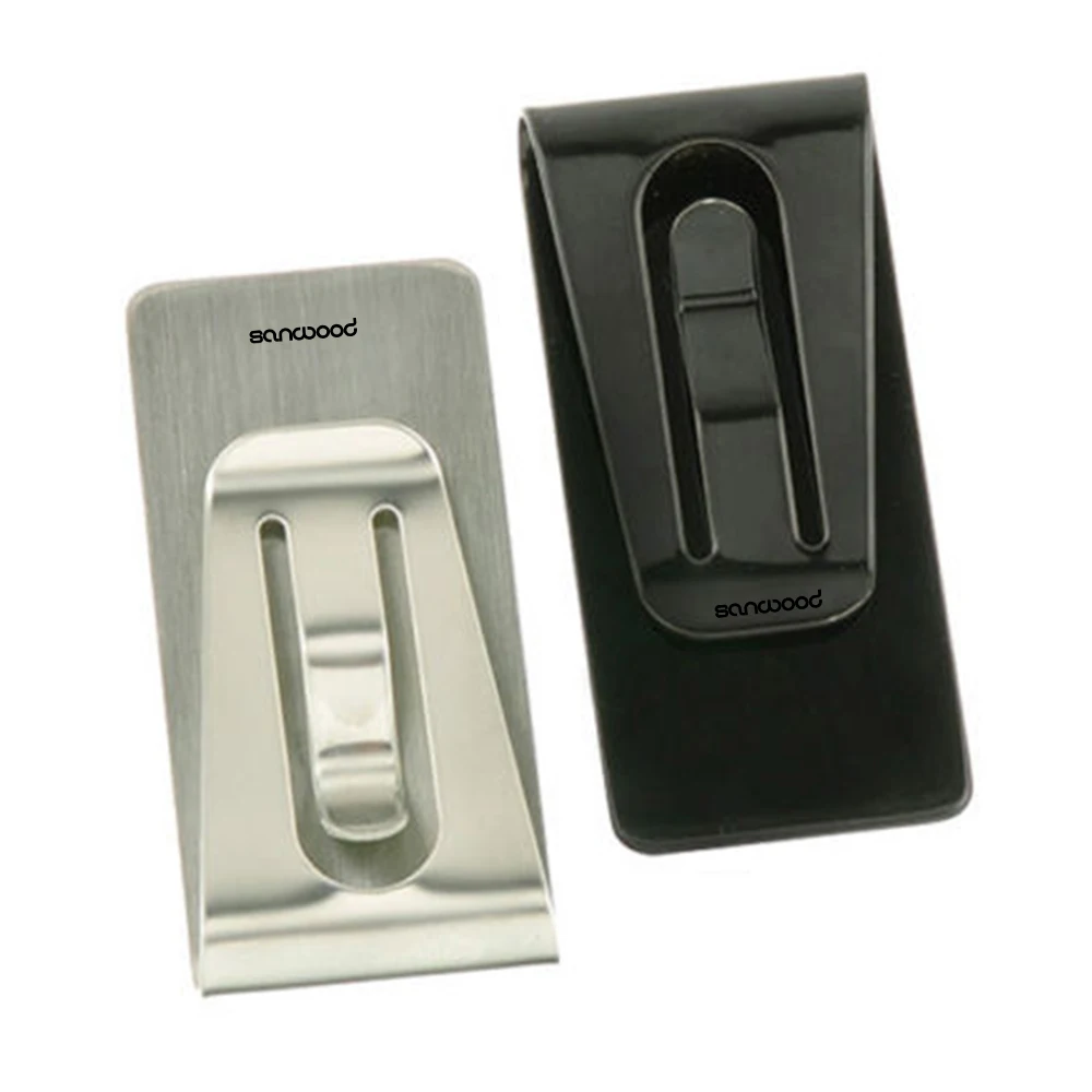 Europe style money clip stainless steel slim pocket cash purse money clip wallet ID credit holder for men women metal money clip