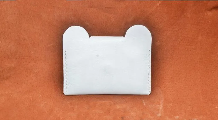 New DIY leather craft Handmade Panda coin purse card package sewing pattern pvc template