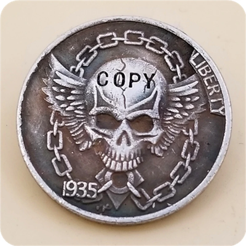 

Hobo Nickel Coin_Type #36_1935-S BUFFALO NICKEL COIN COPY FREE SHIPPING