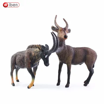 

Wiben 2pcs/lot Wild Deer Plastic Simulation Animal Model Action & Toy Figures Toys for Children Giftt High Quality Collection