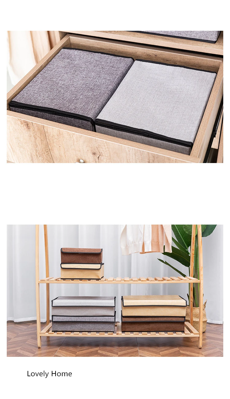 Multi Cells Closet Organizer Box For Underwear 1pcs Water Washable Oxford Storage Box Bra Socks Organizadores Box With Cover Multi Cells Closet Organizer Box For Underwear 1pcs Water Washable Oxford Storage Box Bra Socks Organizadores Box With Cover